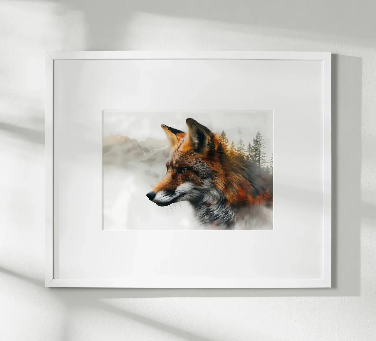 Volpe Natura poster con telaio in plastica da Ginnery