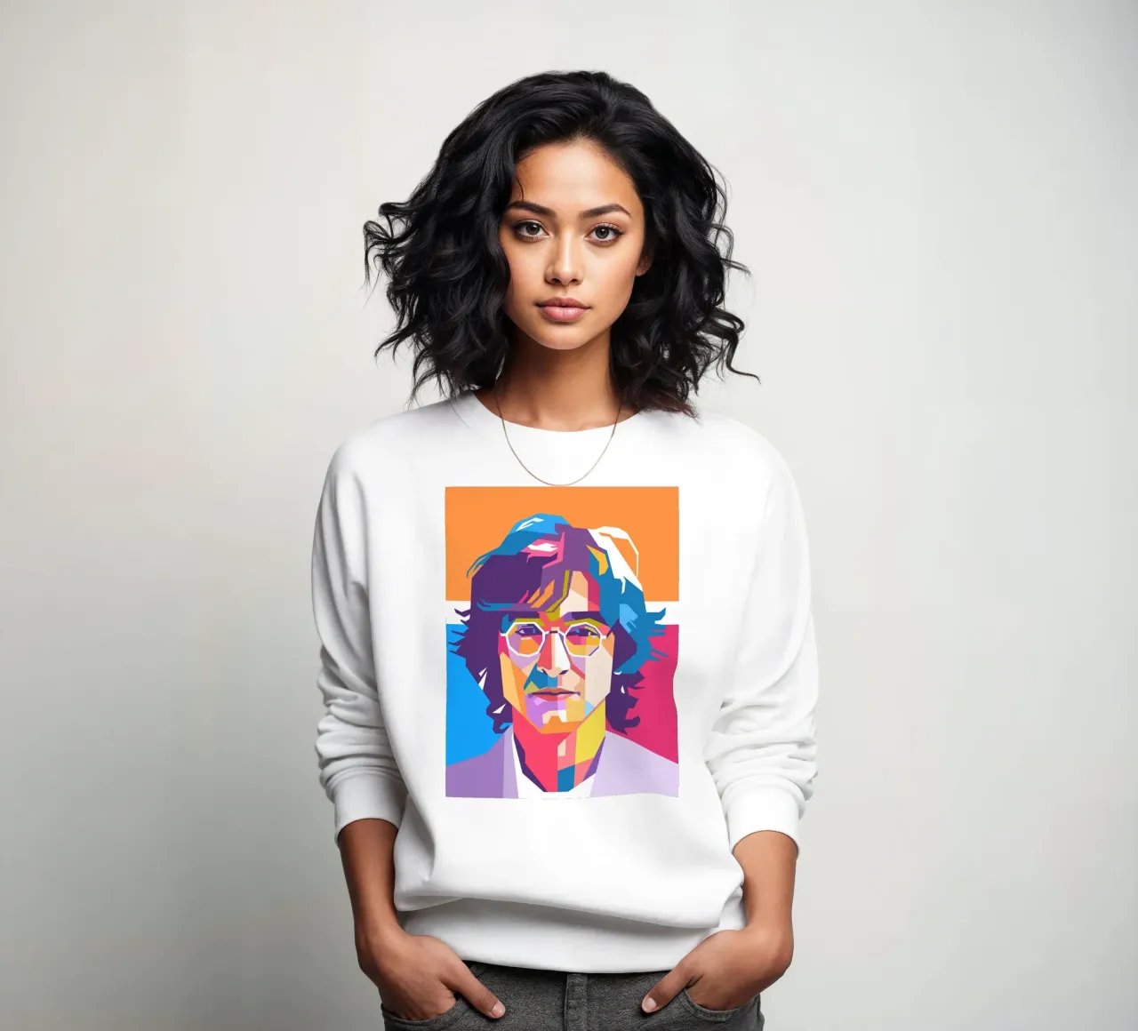 John Lennon sullo stile artistico di WPAP felpa da Hantamrata