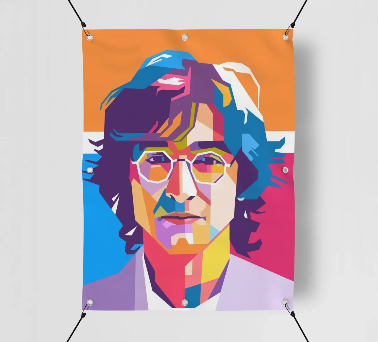 John Lennon sullo stile artistico di WPAP telo in pvc da Hantamrata