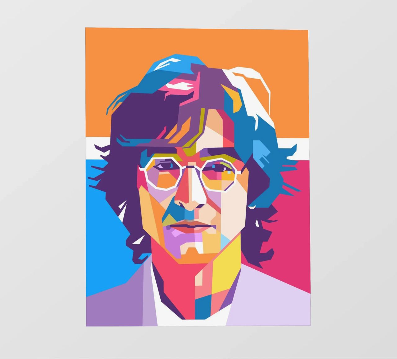 John Lennon sullo stile artistico di WPAP telo in pvc da Hantamrata