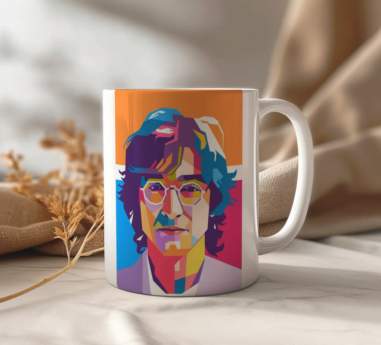 John Lennon sullo stile artistico di WPAP tazza in ceramica da Hantamrata