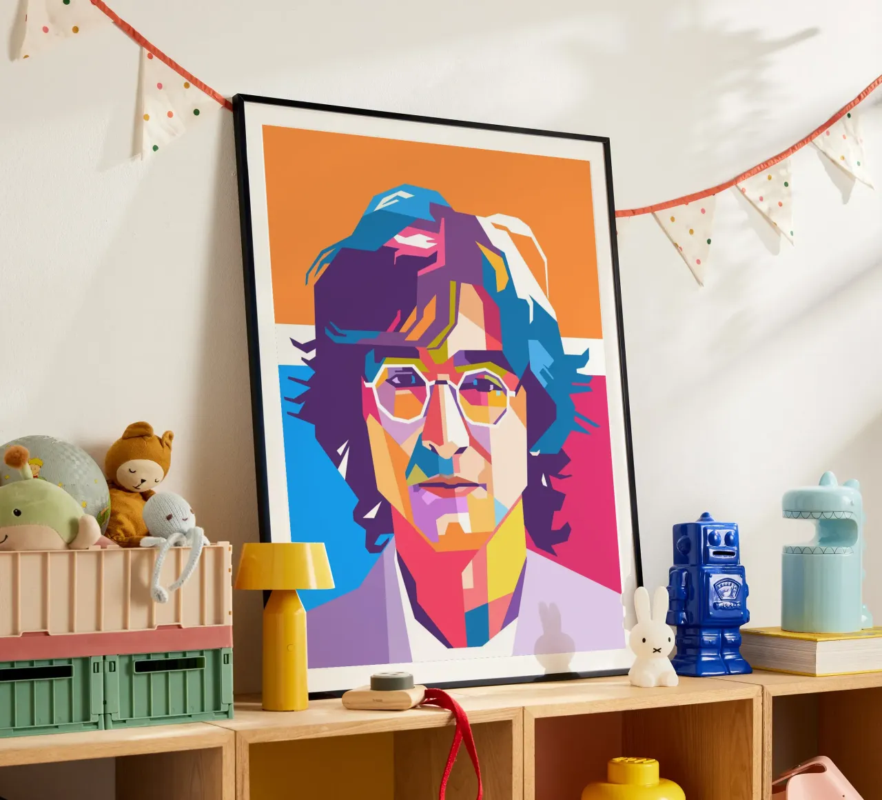 John Lennon sullo stile artistico di WPAP poster da Hantamrata