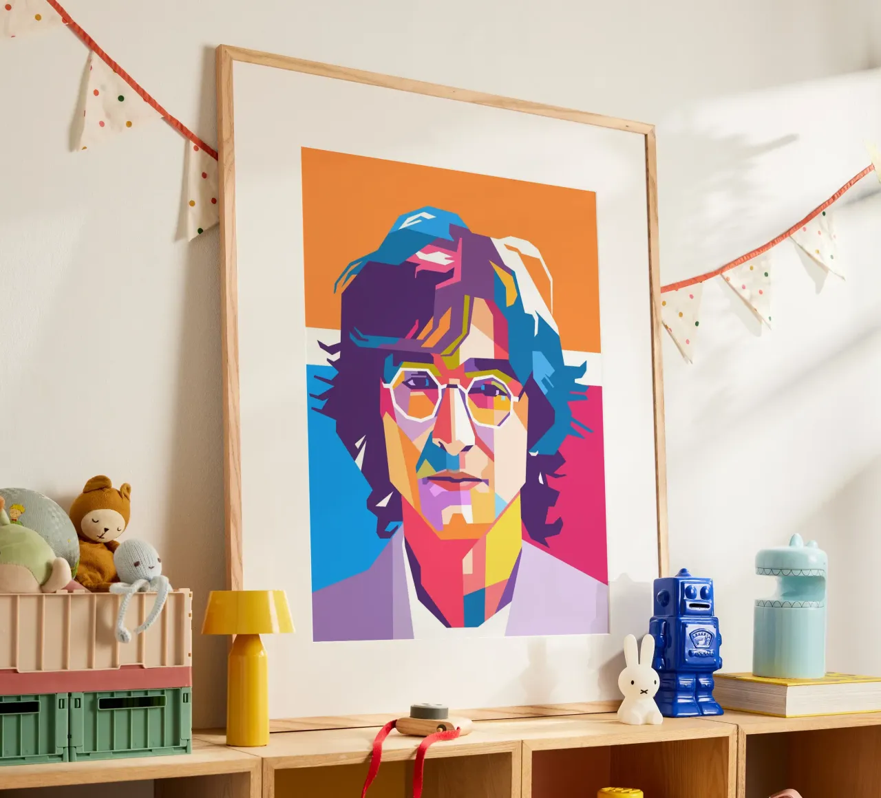 John Lennon sullo stile artistico di WPAP poster da Hantamrata