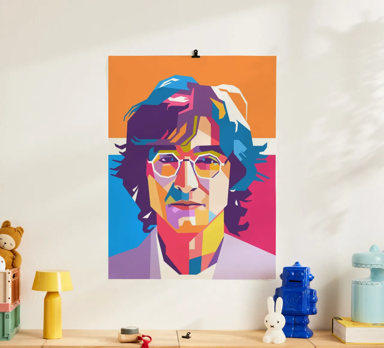 John Lennon sullo stile artistico di WPAP poster da Hantamrata