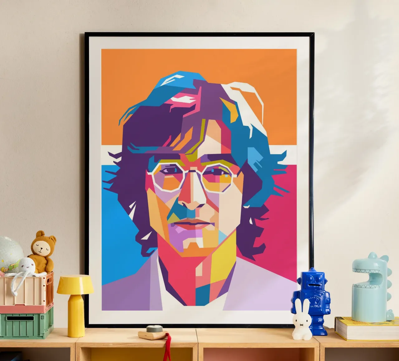 John Lennon sullo stile artistico di WPAP poster da Hantamrata