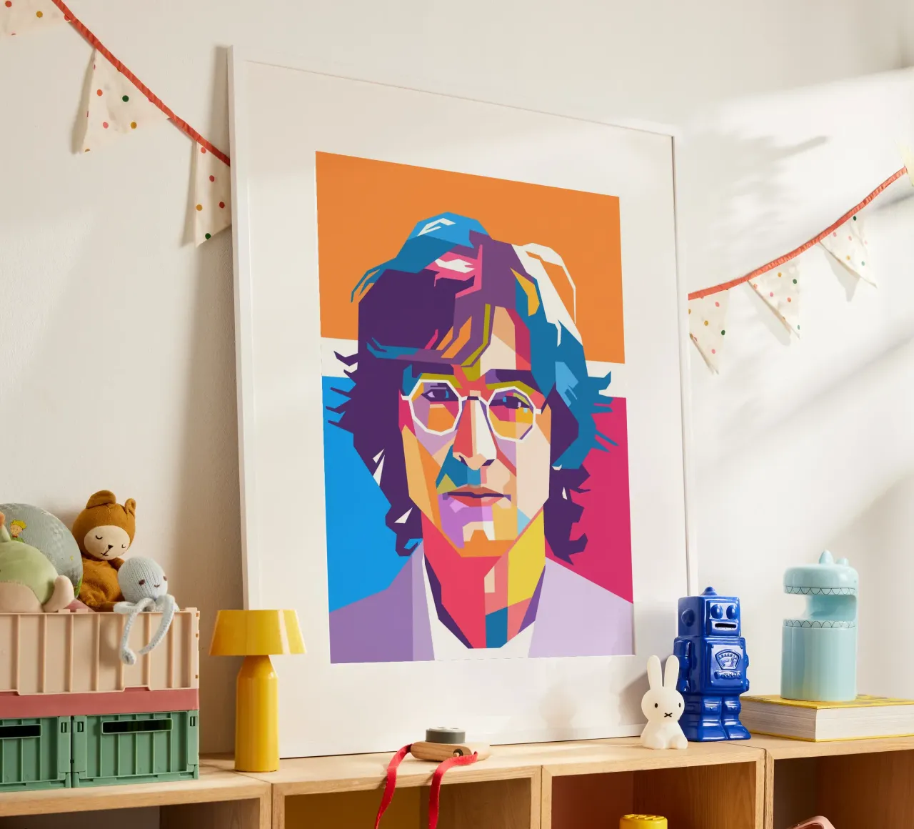 John Lennon sullo stile artistico di WPAP poster da Hantamrata