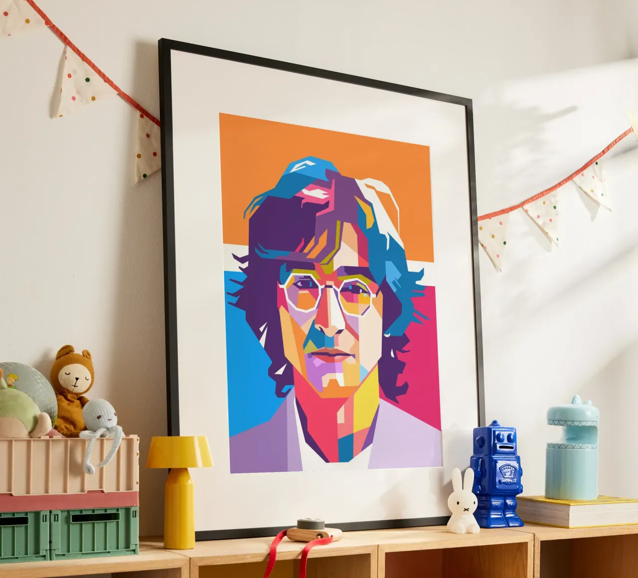 John Lennon sullo stile artistico di WPAP poster da Hantamrata