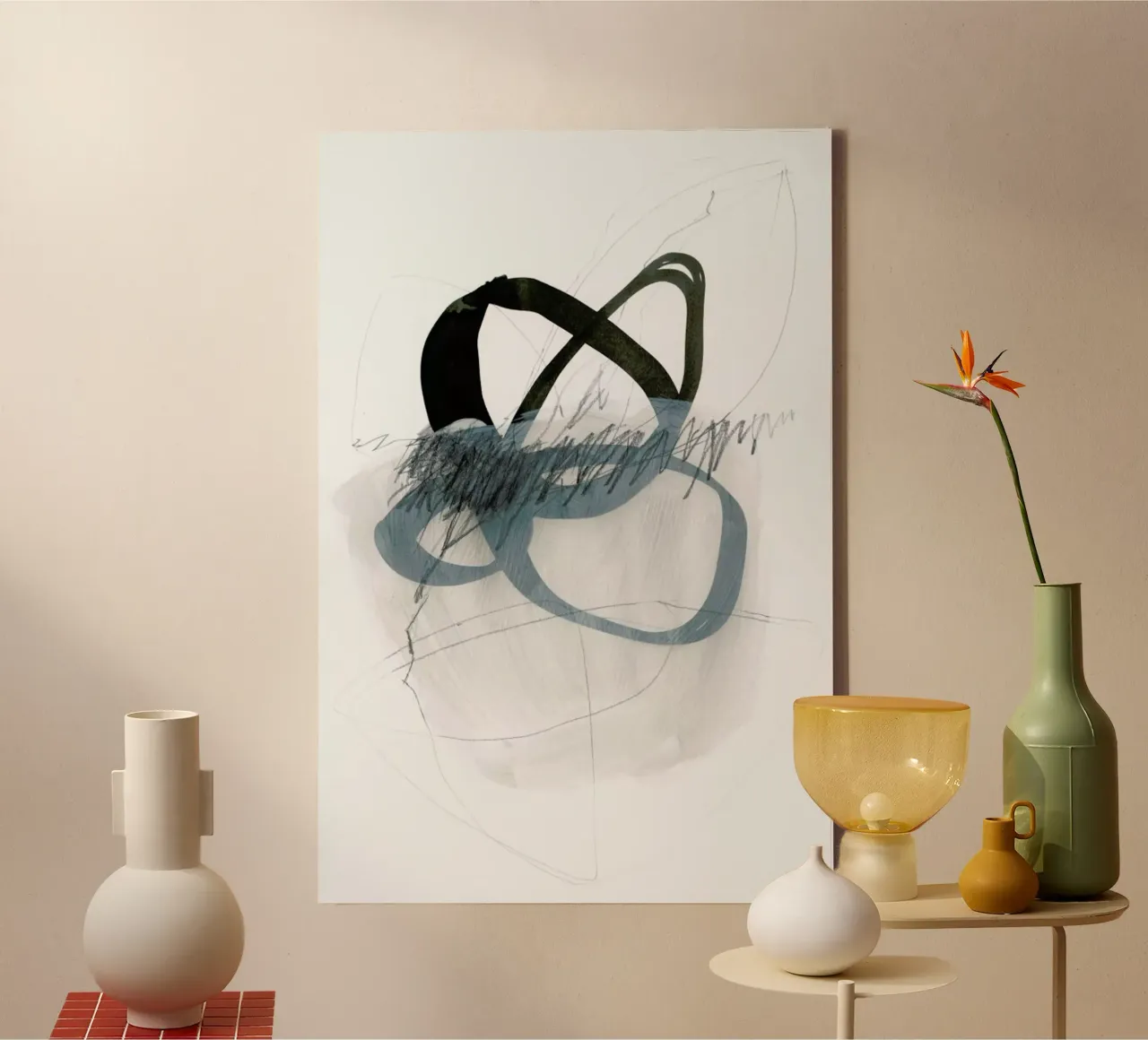 Line and Shape tela da IRIS LEHNHARDT FINE ART