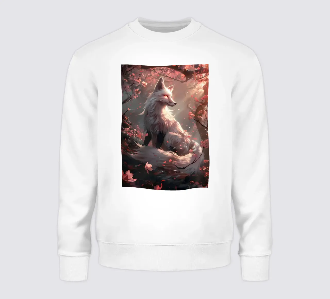 Sakura Kitsune Fox sweatshirt by Ginnery