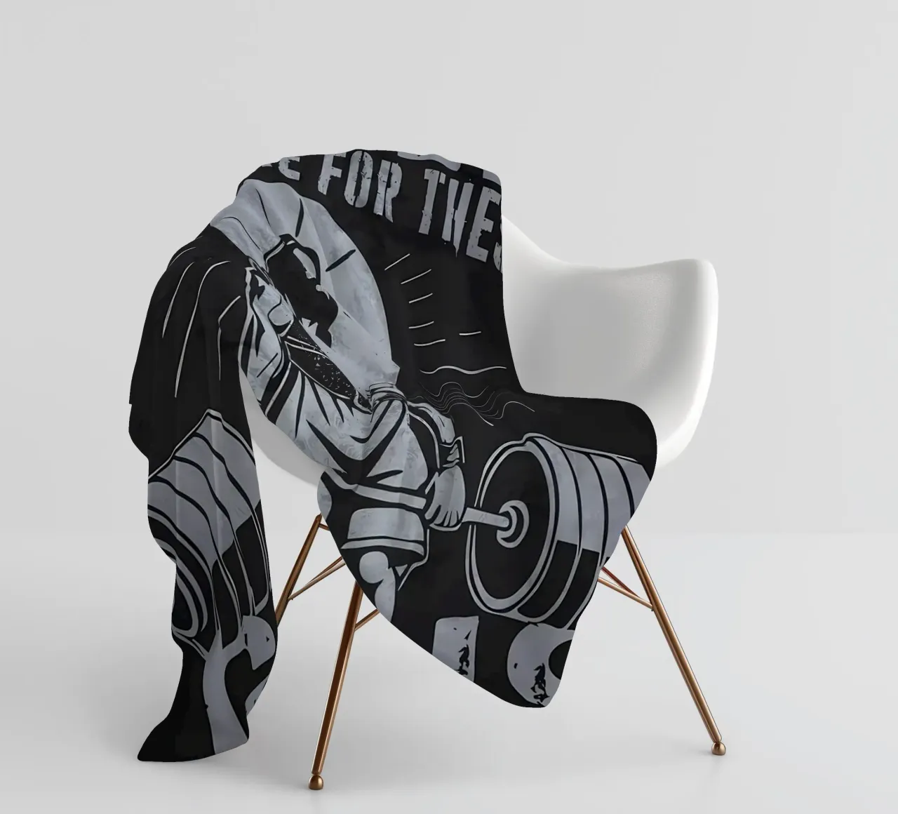 Jesus Lifting Weights, Father Forgive These Gains fleece blanket by Delaplane