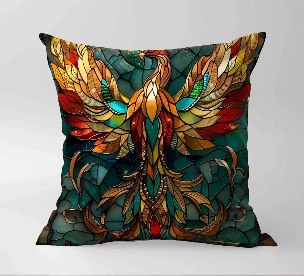 Uccello Fenice Kintsugi cuscino da Ginnery