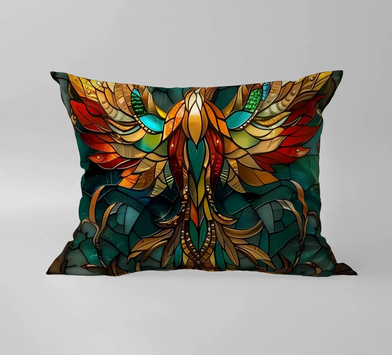 Uccello Fenice Kintsugi cuscino da Ginnery