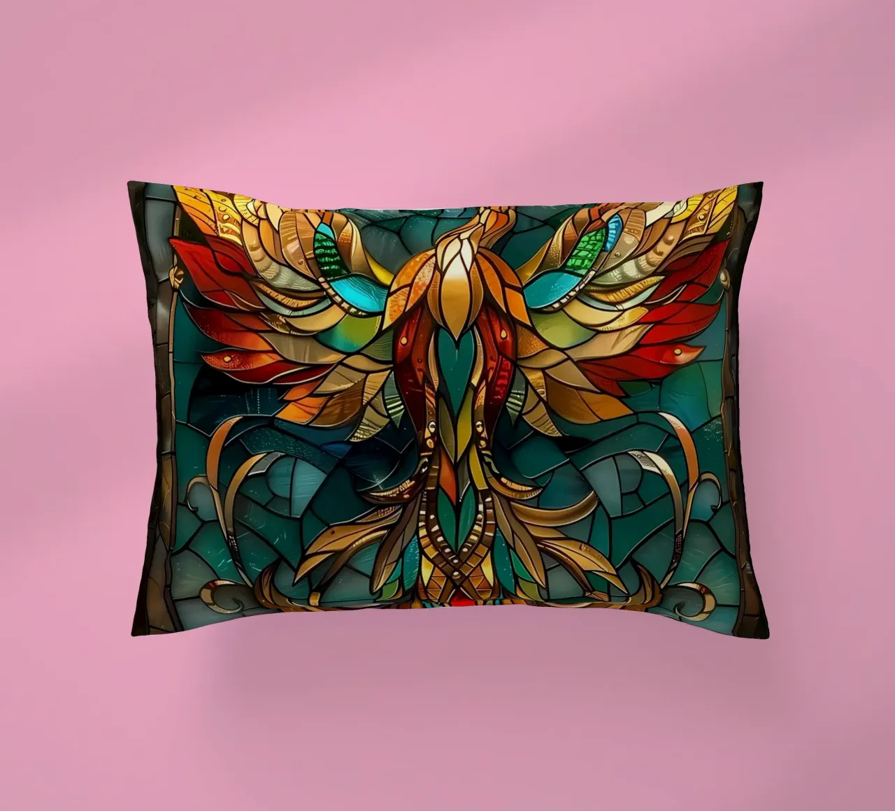 Uccello Fenice Kintsugi cuscino da Ginnery