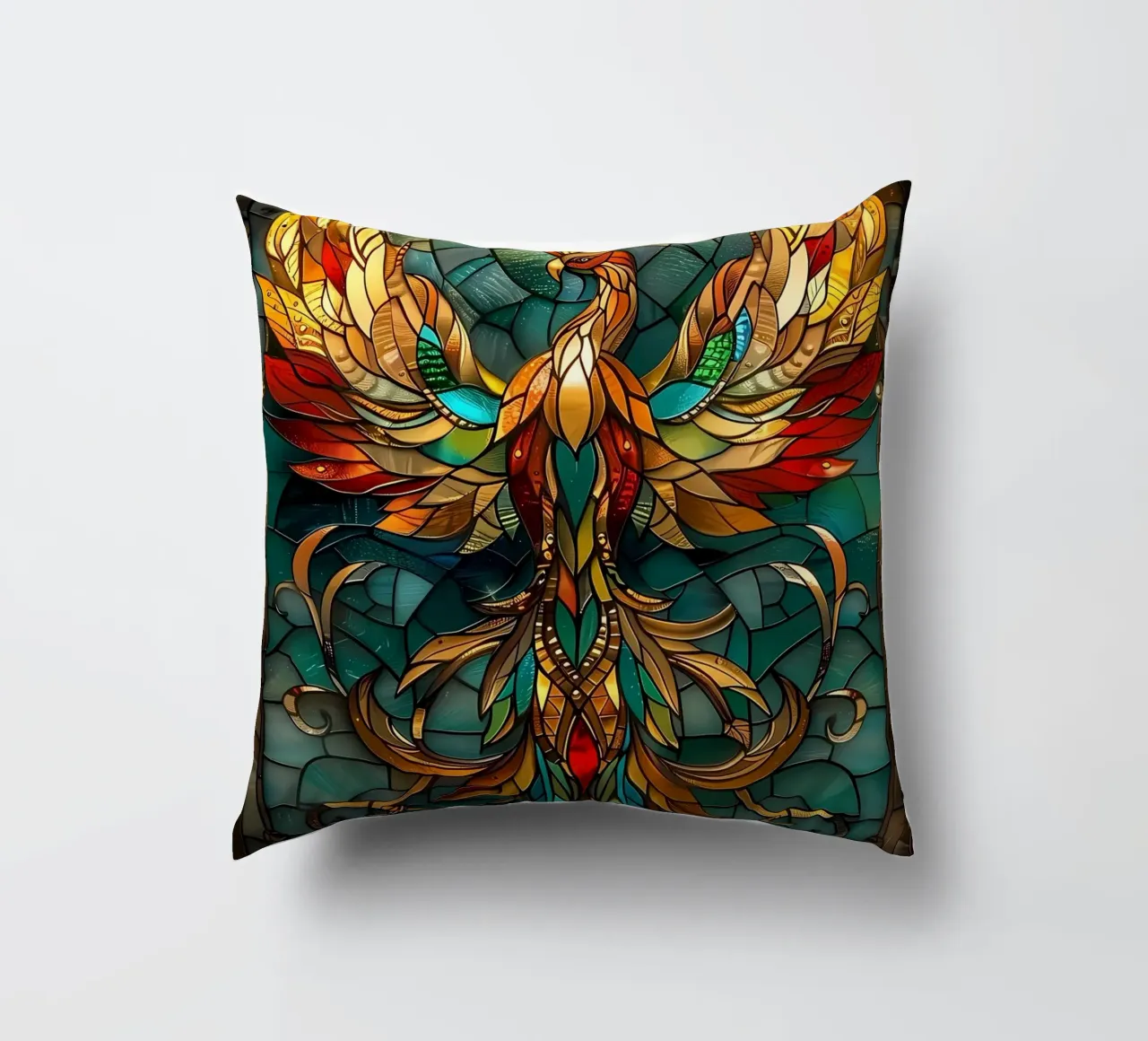 Uccello Fenice Kintsugi cuscino da Ginnery