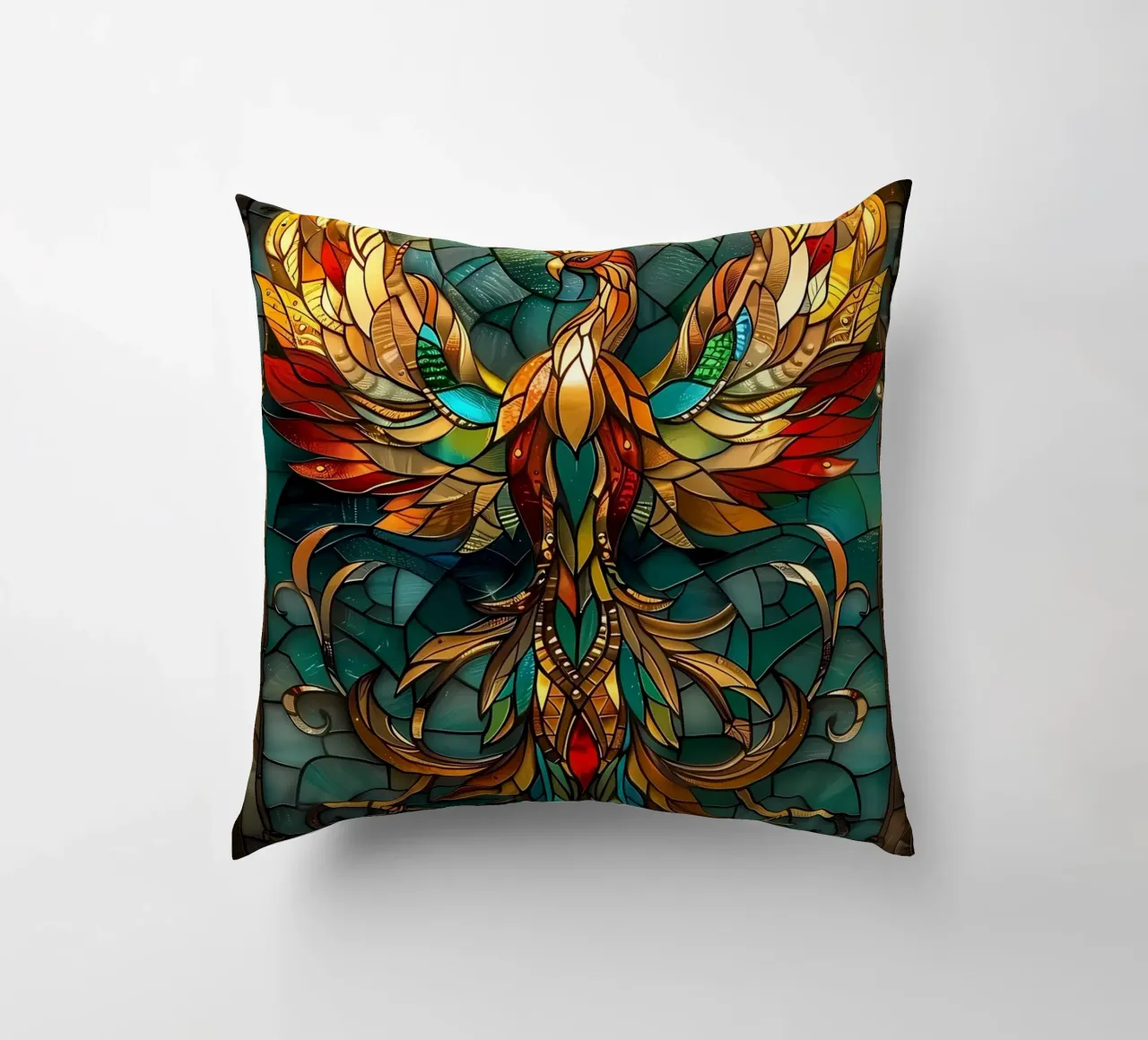Uccello Fenice Kintsugi cuscino da Ginnery