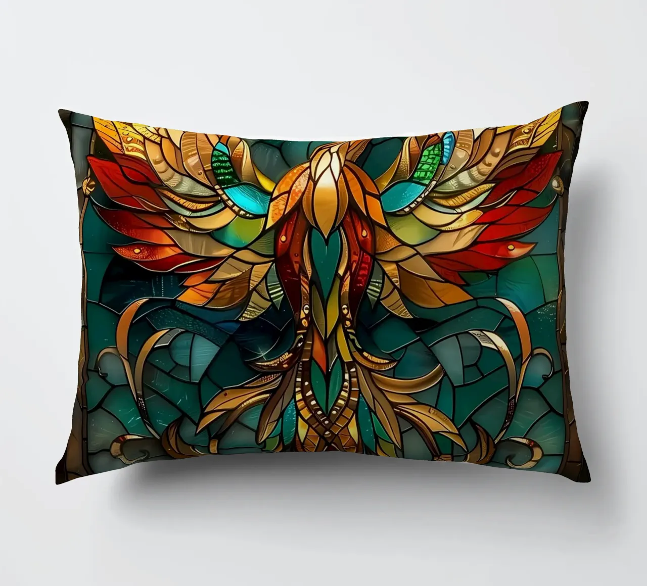 Uccello Fenice Kintsugi cuscino da Ginnery