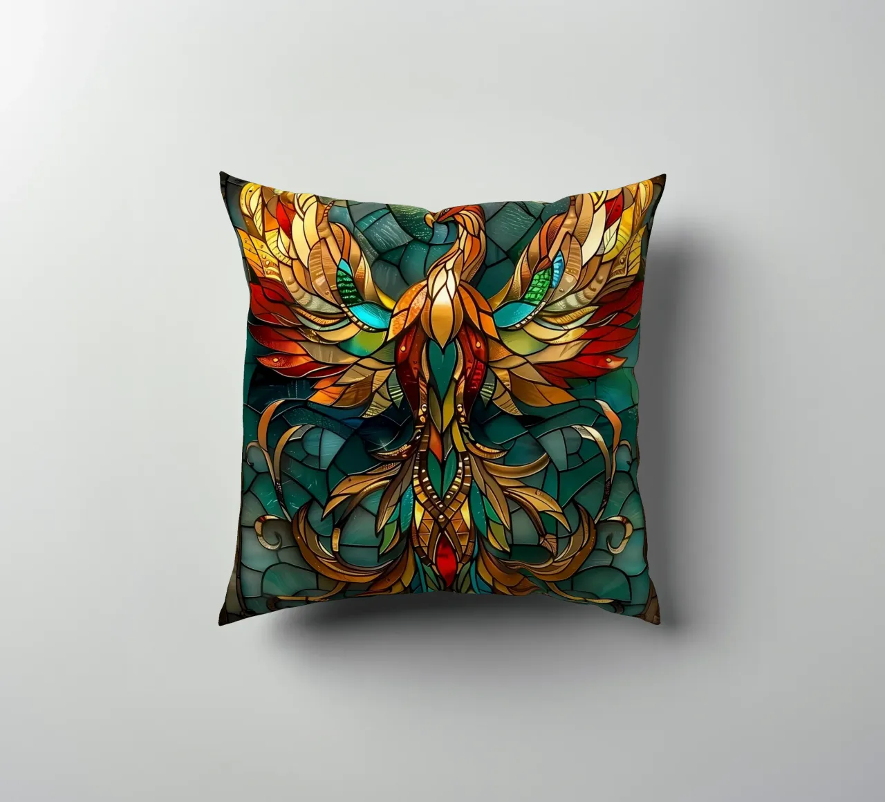 Uccello Fenice Kintsugi cuscino da Ginnery