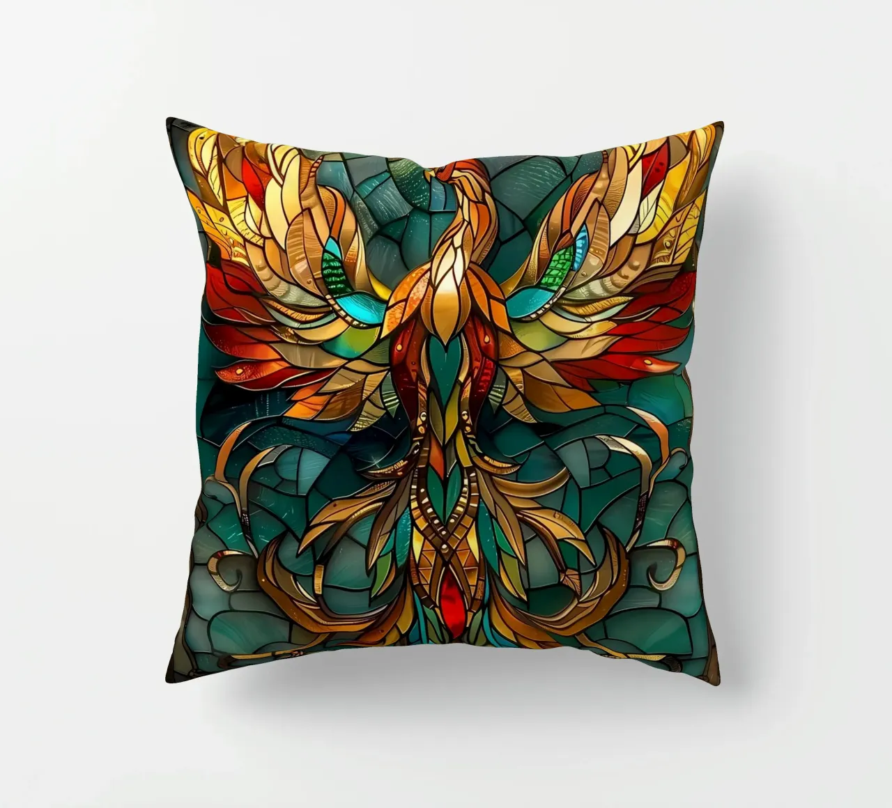 Uccello Fenice Kintsugi cuscino da Ginnery