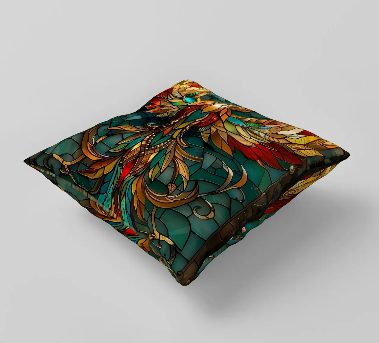 Uccello Fenice Kintsugi cuscino da Ginnery