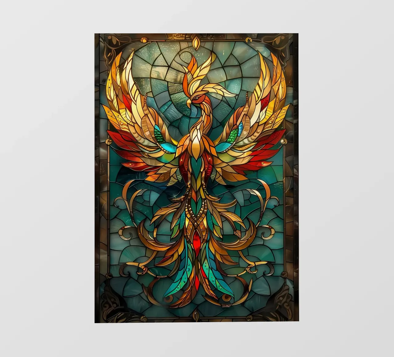 Uccello Fenice Kintsugi telo in pvc da Ginnery