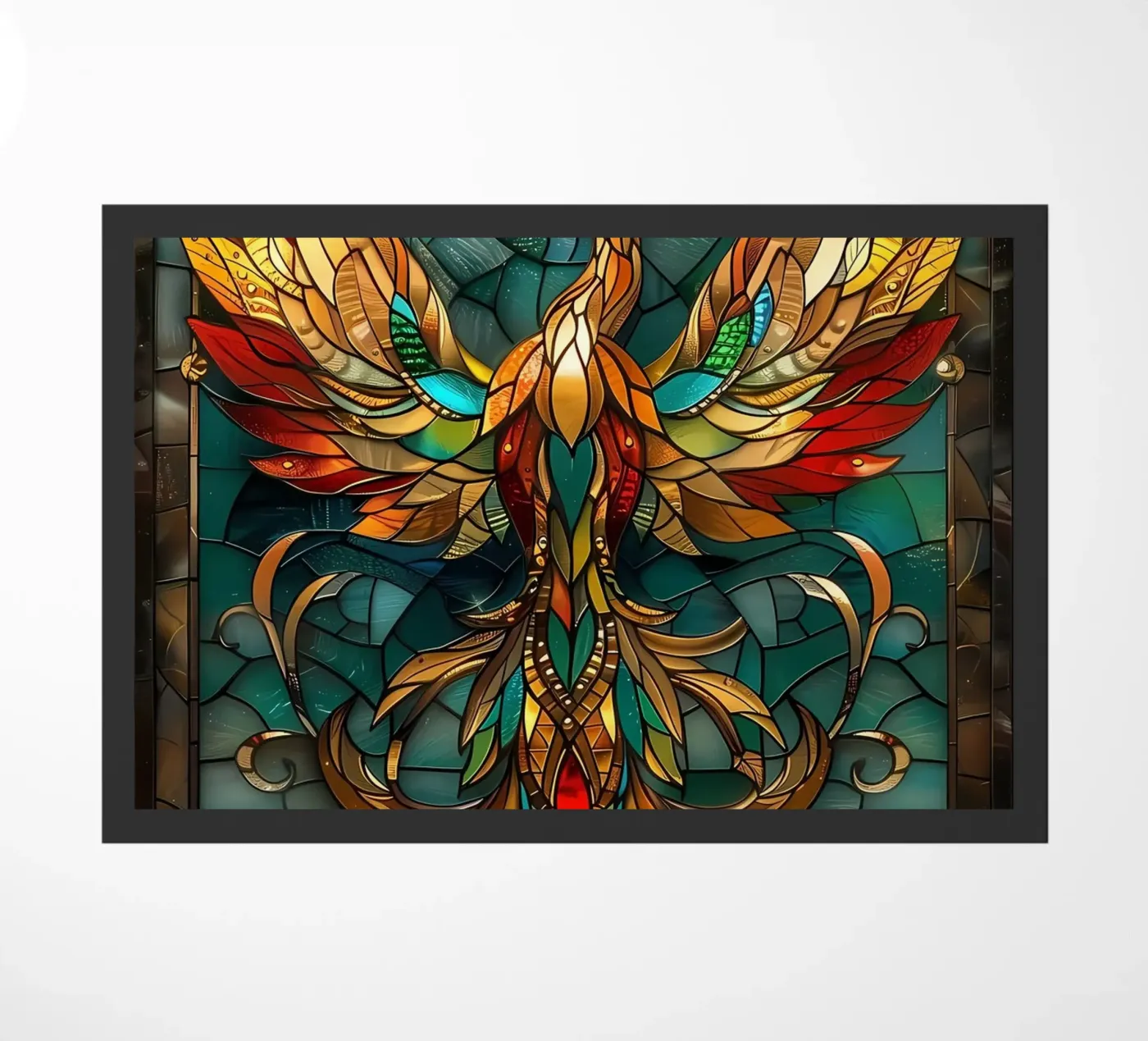 Kintsugi Phoenix Bird Fußmatte von Ginnery