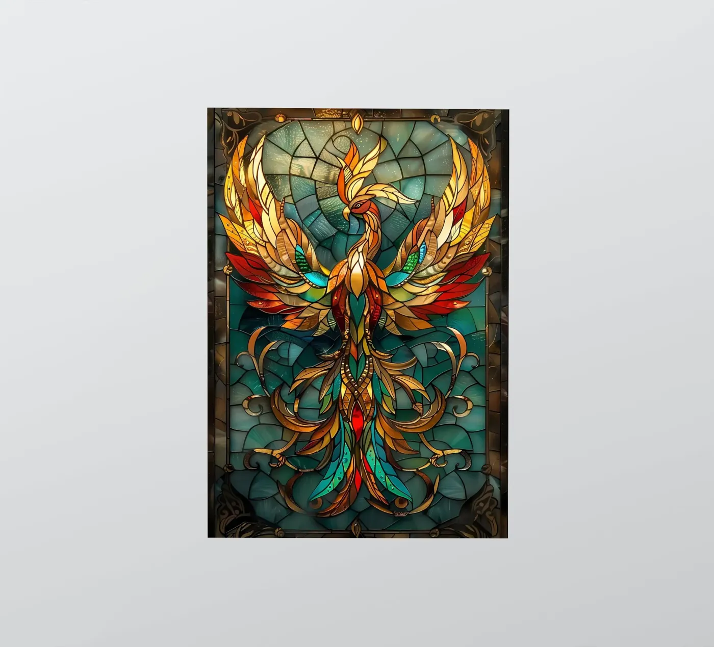 Kintsugi Phoenix Bird sticker by Ginnery