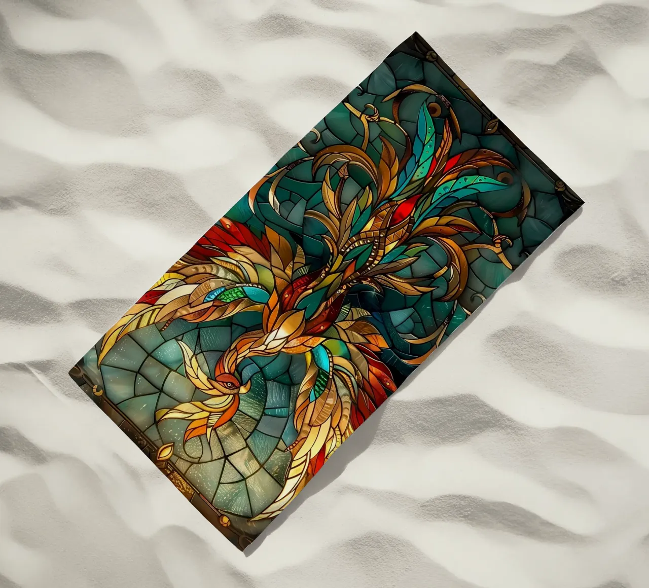 Uccello Fenice Kintsugi telo mare da Ginnery