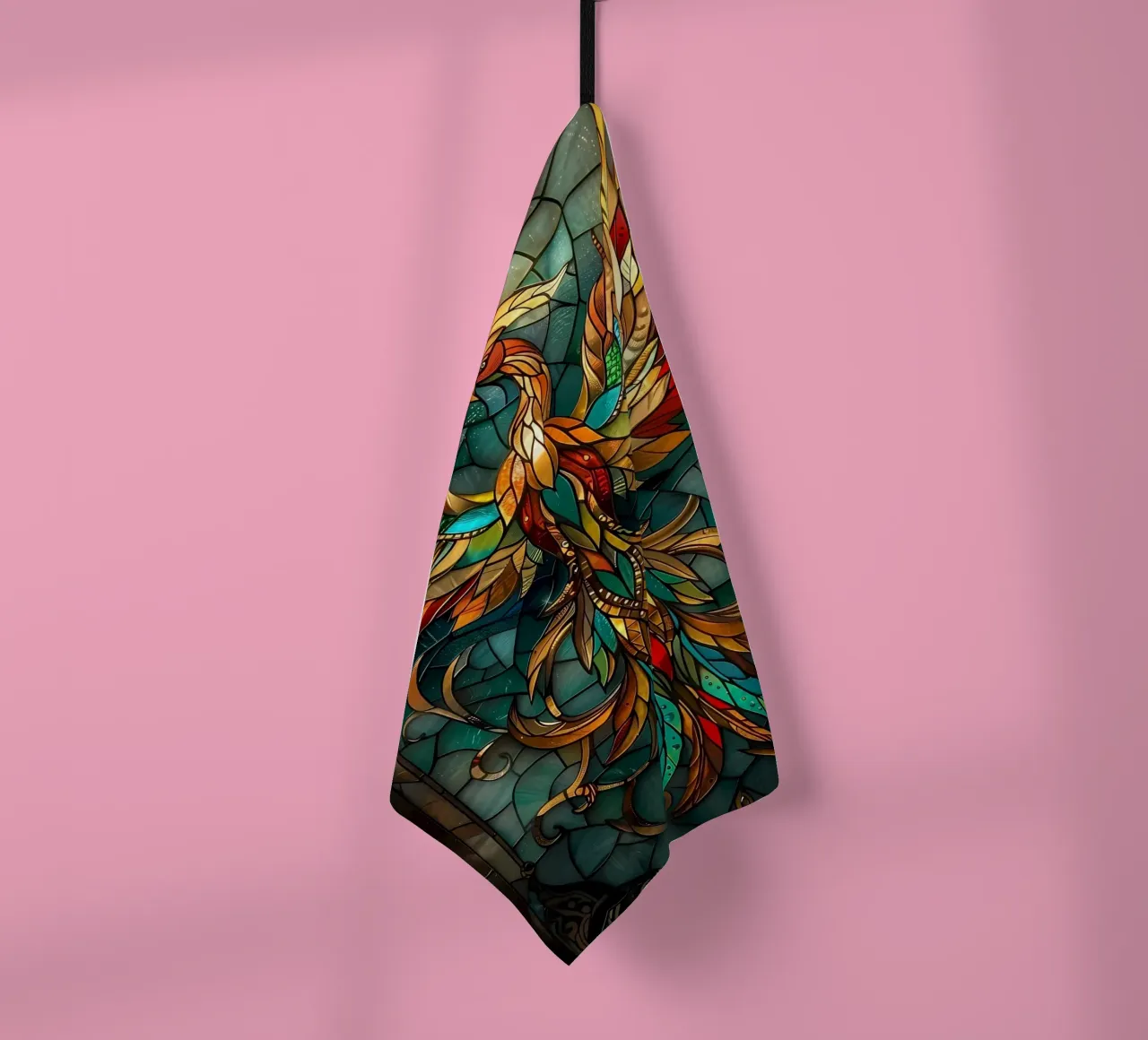 Uccello Fenice Kintsugi canovaccio da cucina da Ginnery