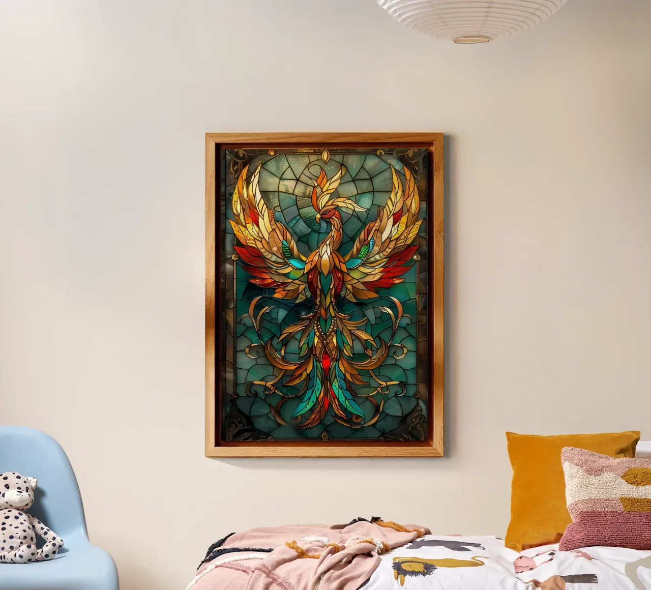 Kintsugi Phoenix Bird alu-dibond by Ginnery