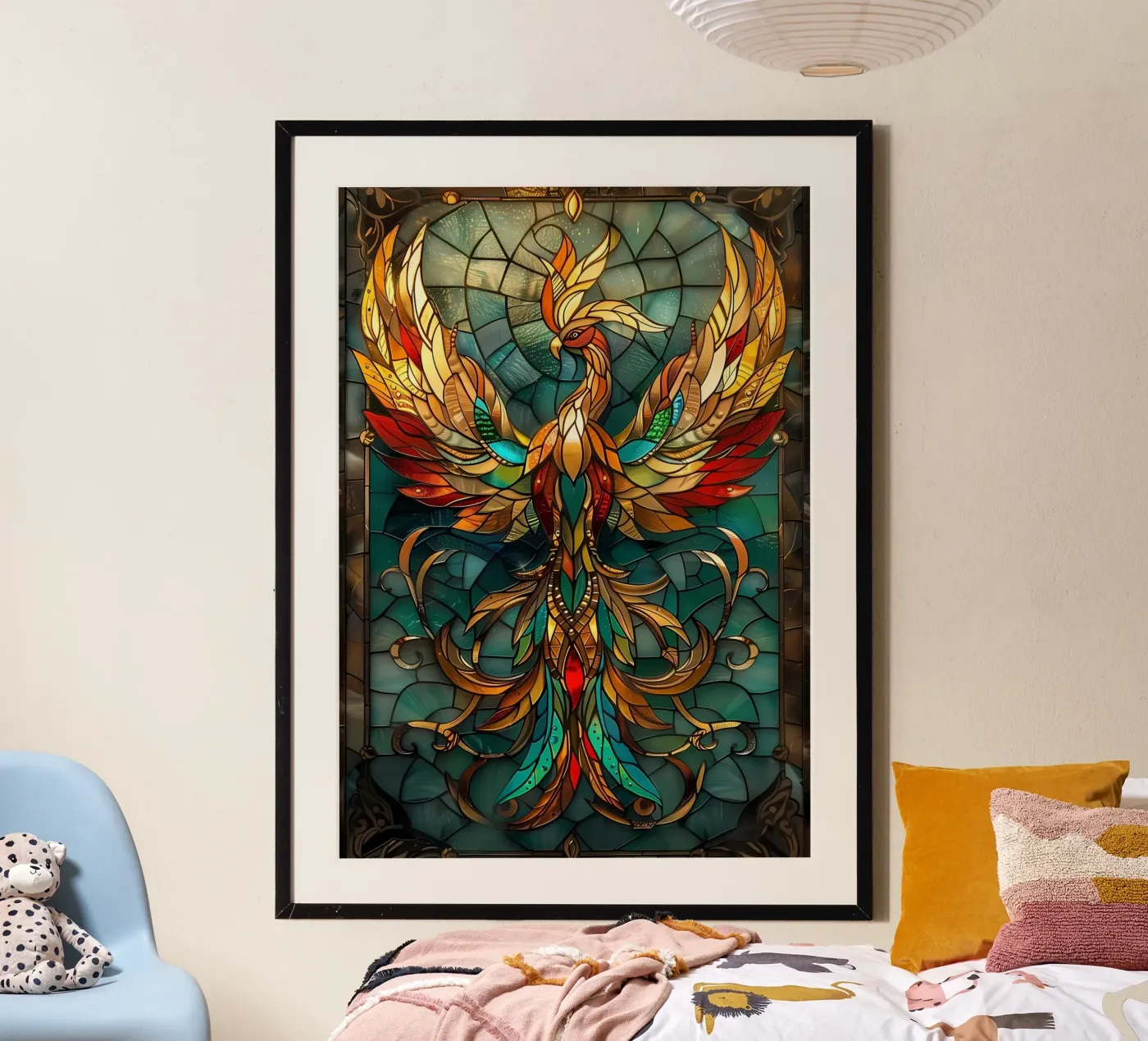 Uccello Fenice Kintsugi poster da Ginnery