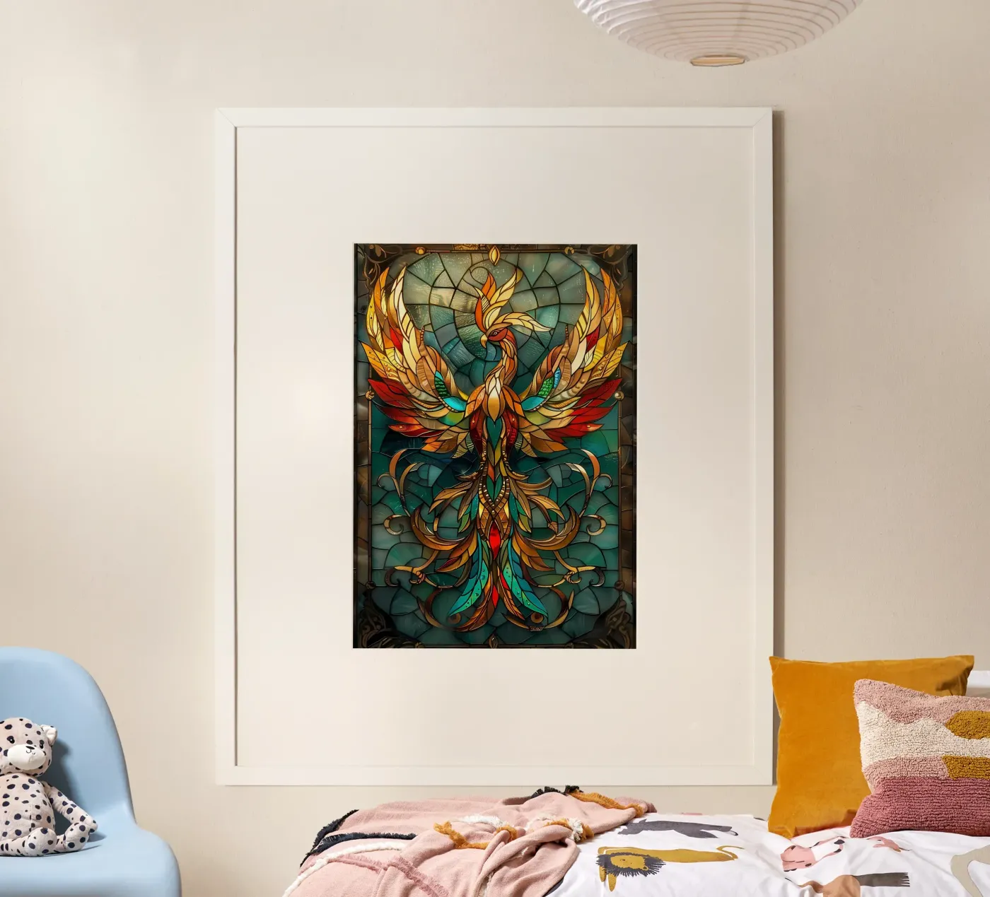 Uccello Fenice Kintsugi poster da Ginnery