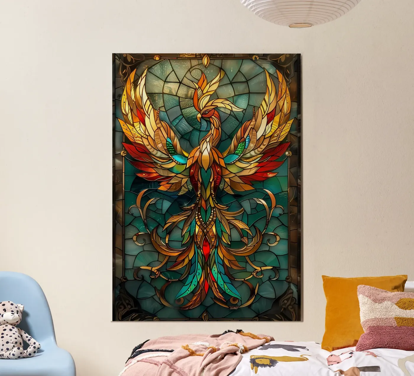 Uccello Fenice Kintsugi poster da Ginnery