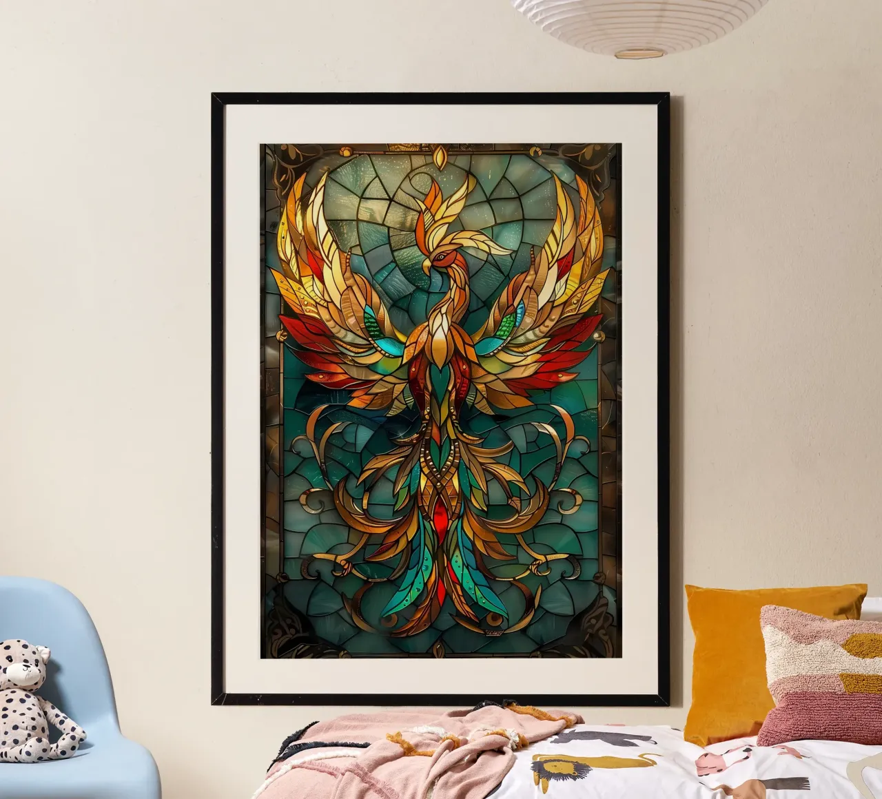 Kintsugi Phoenix Bird poster da Ginnery