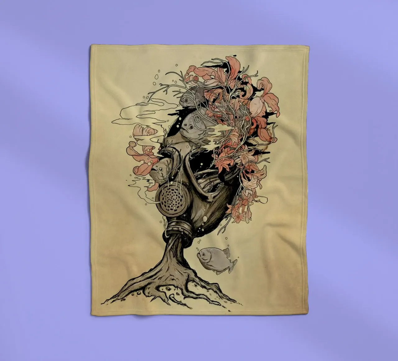 Breath fleece blanket by Nicebleed