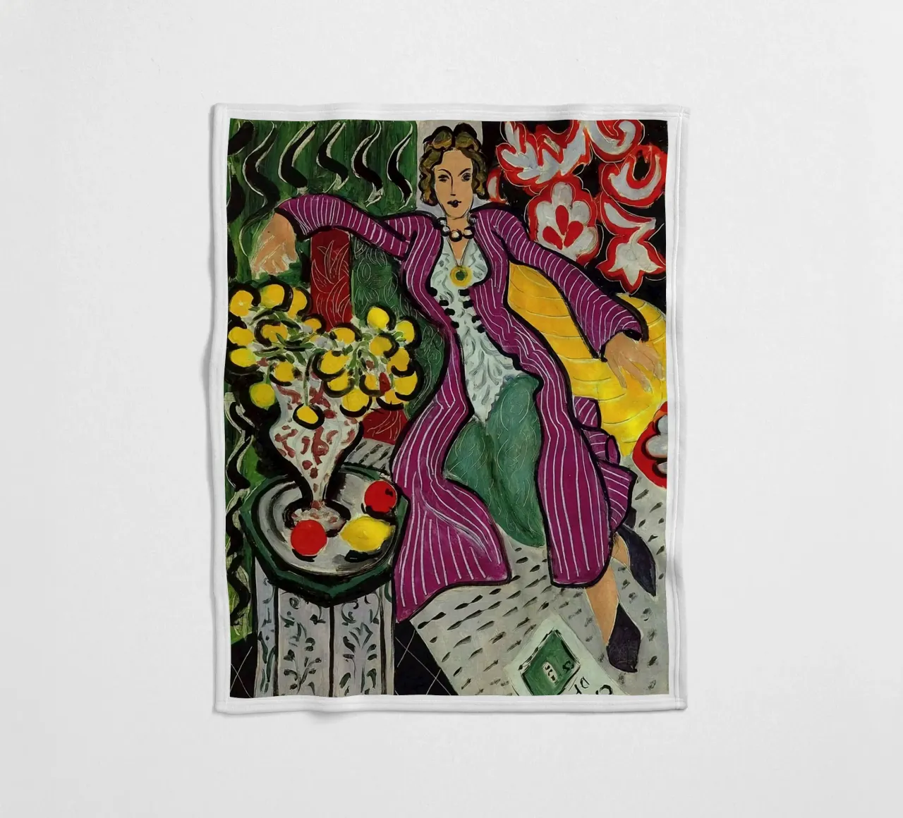 Donna Matisse coperta in pile da Perdana shop
