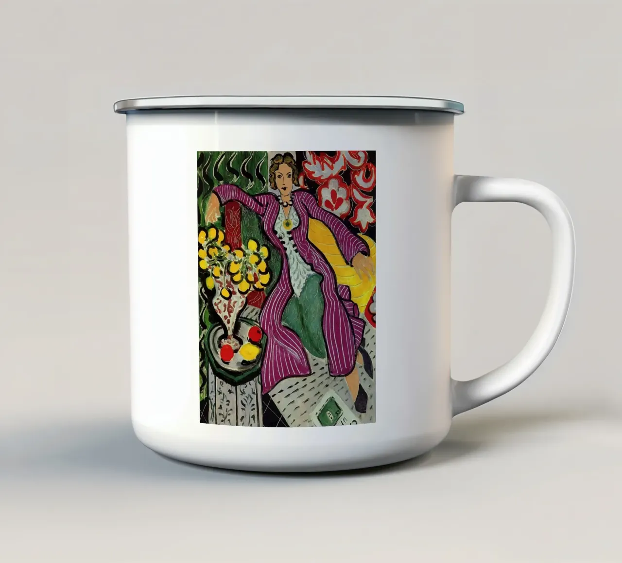 Donna Matisse tazza in smalto da Perdana shop