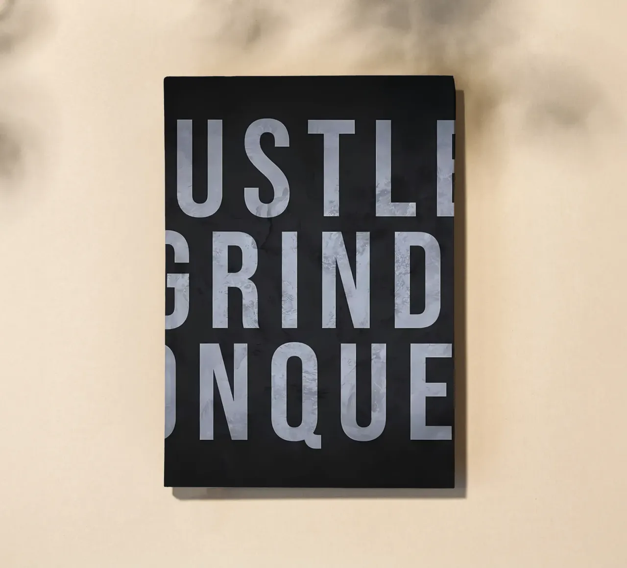 Hustle Grind Conquer notebook by Delaplane