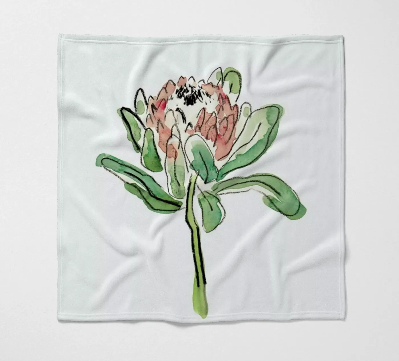 Protea fleece blanket by Farina Kuklinski