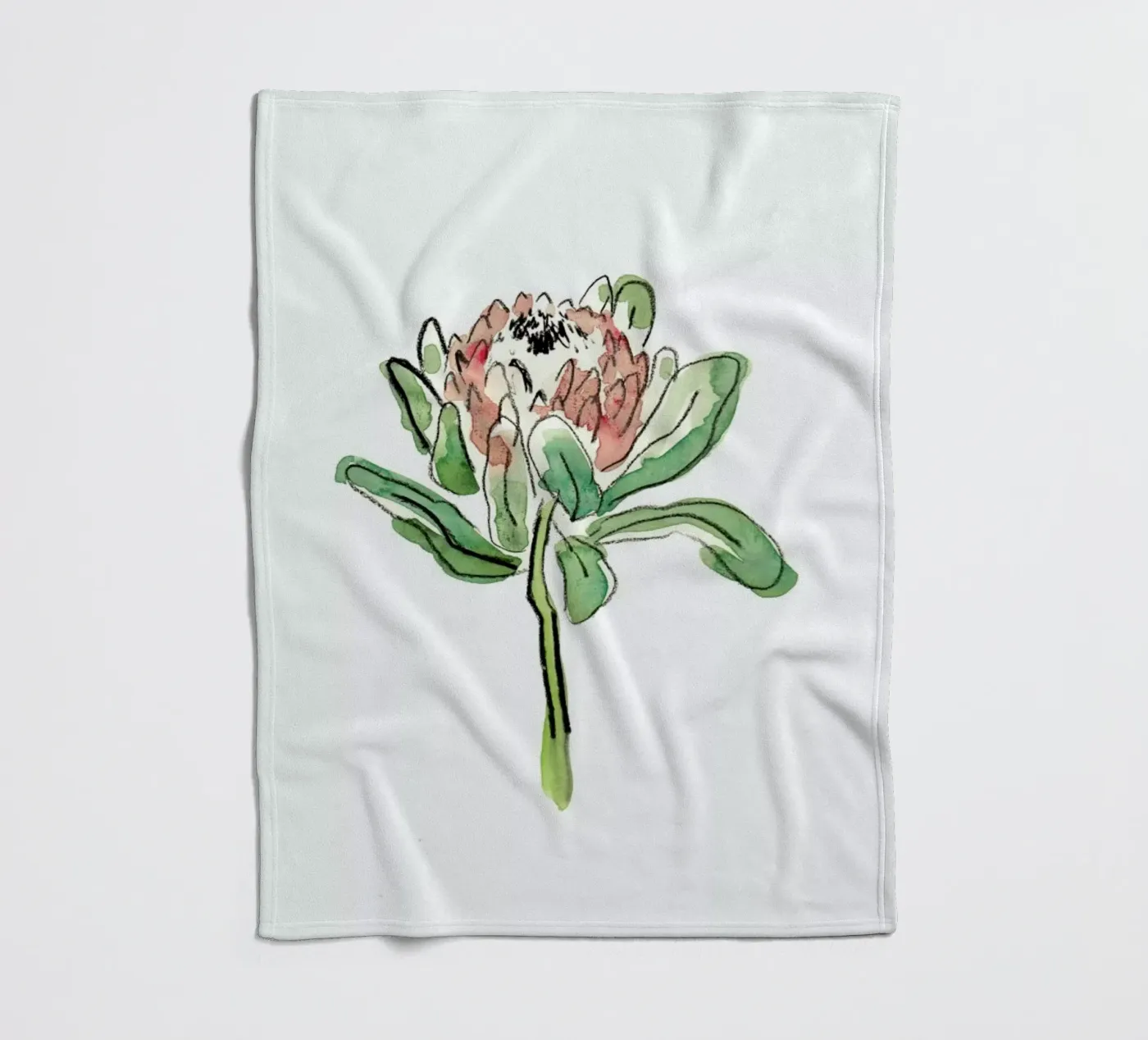 Protea fleece blanket by Farina Kuklinski