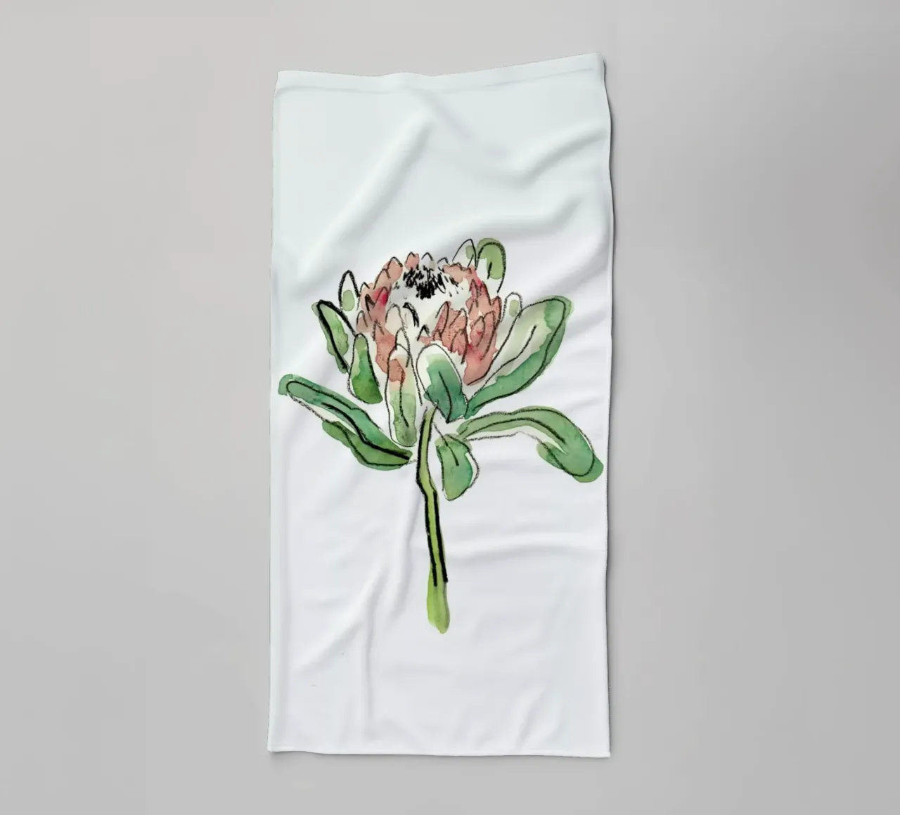 Protea towel by Farina Kuklinski