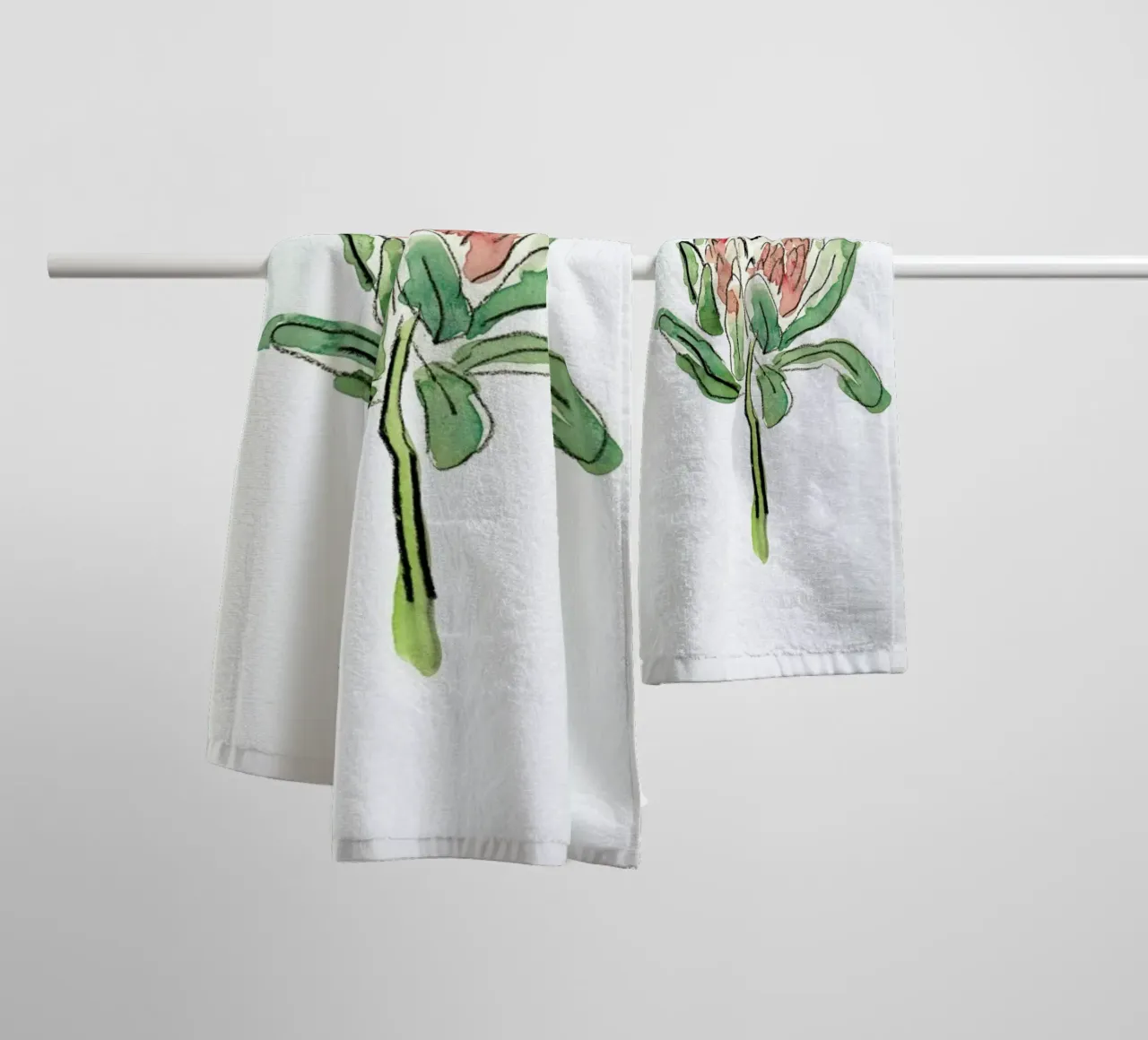 Protea towel by Farina Kuklinski