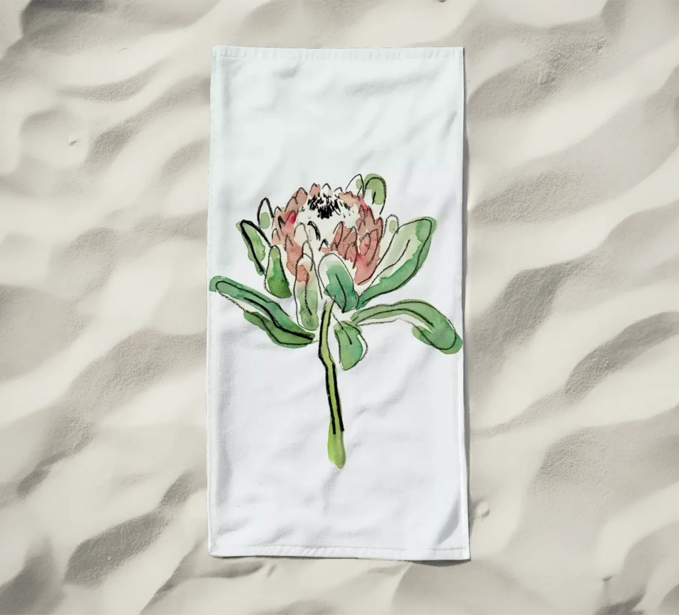Protea Strandtuch von Farina Kuklinski
