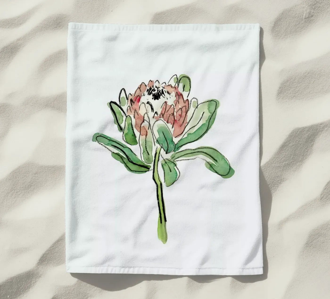 Protea Strandtuch von Farina Kuklinski