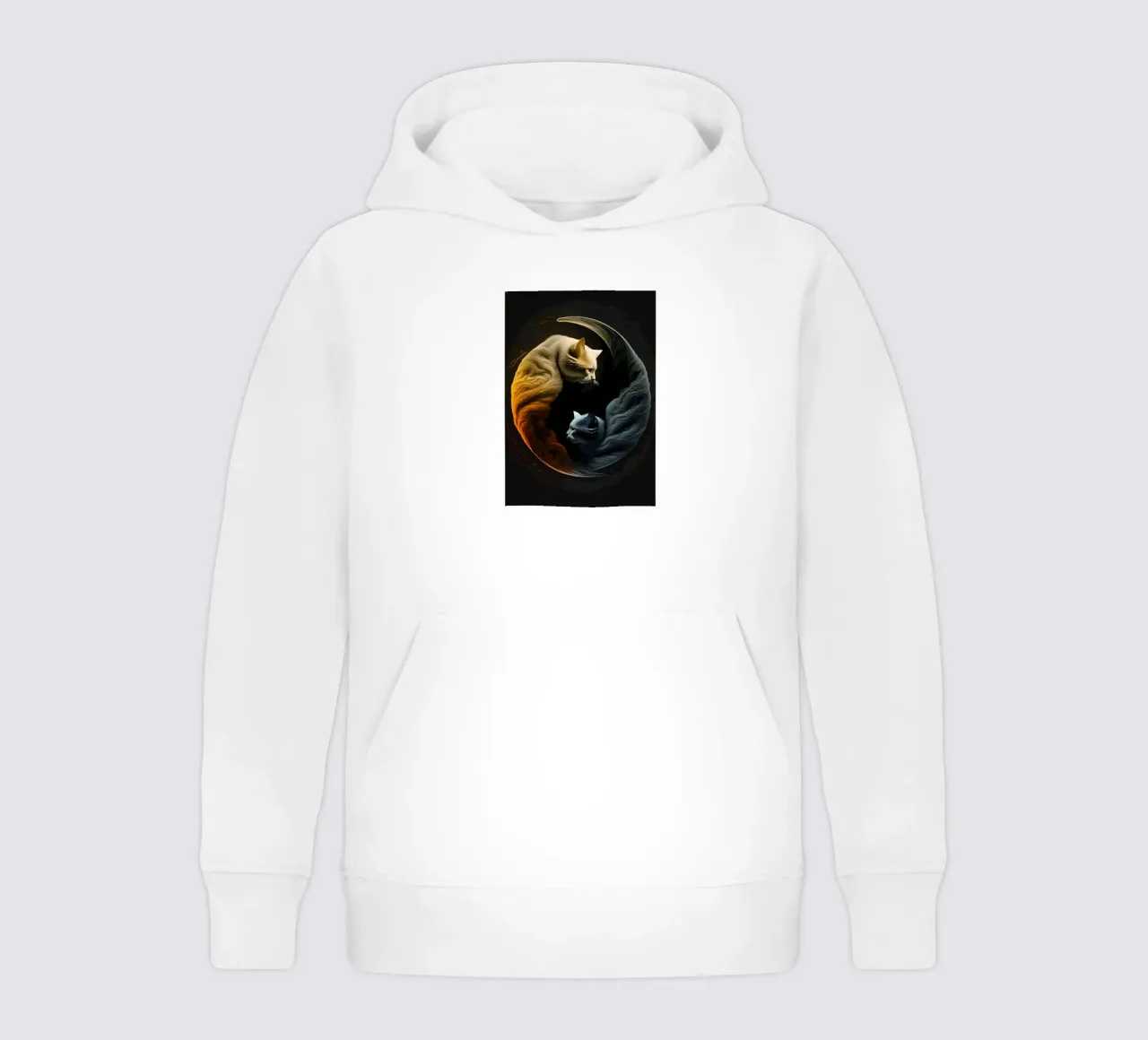 Gatti Yin e Yang felpa bambino con cappuccio da Mikesell