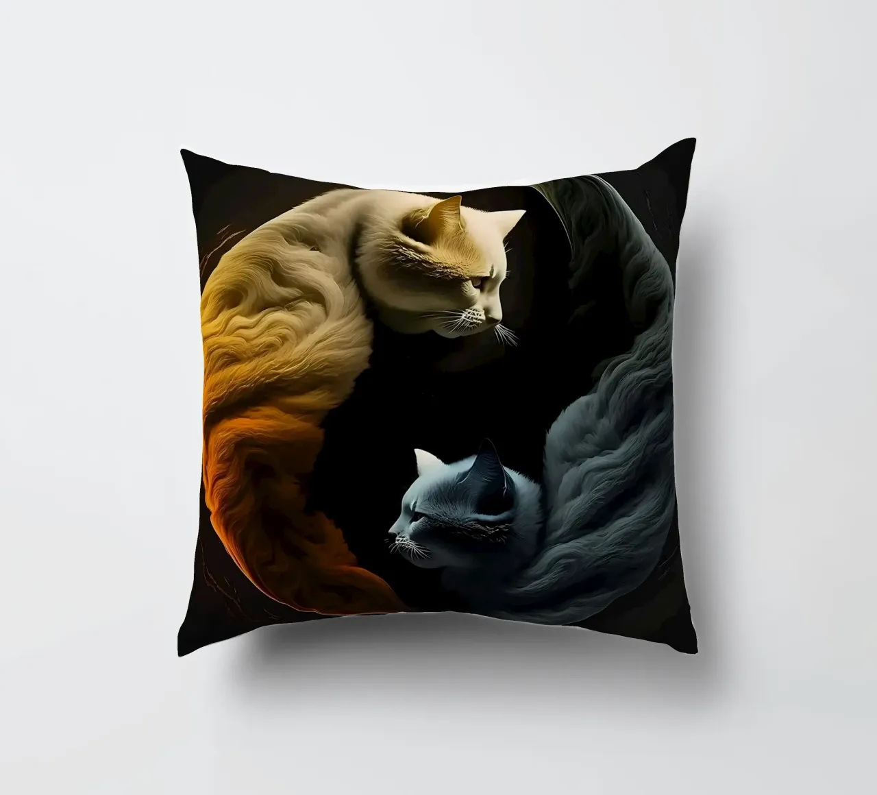Gatti Yin e Yang cuscino da Mikesell