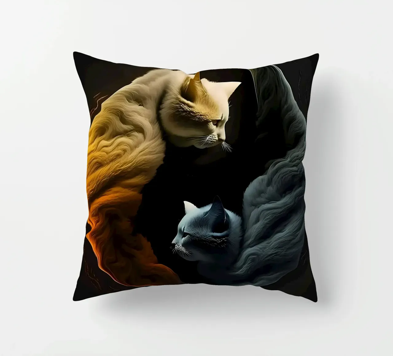 Gatti Yin e Yang cuscino da Mikesell