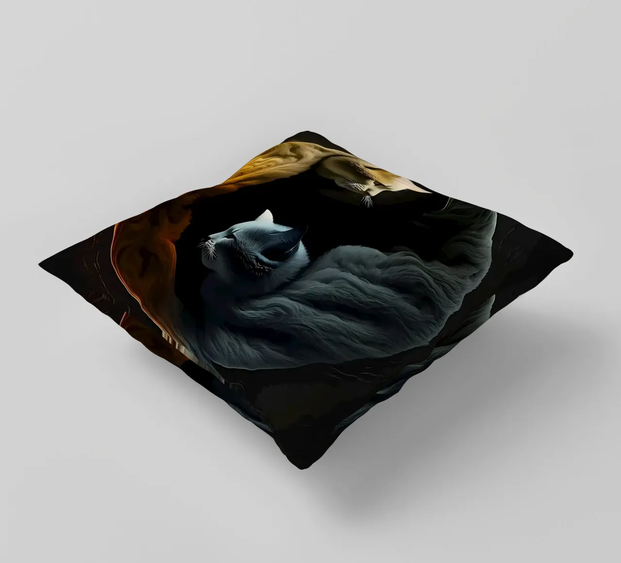 Gatti Yin e Yang cuscino da Mikesell