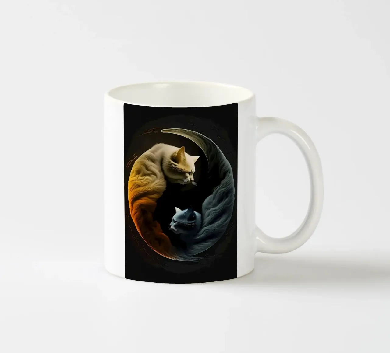 Gatti Yin e Yang tazza in ceramica da Mikesell