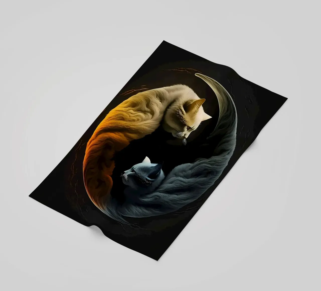 Gatti Yin e Yang telo mare da Mikesell