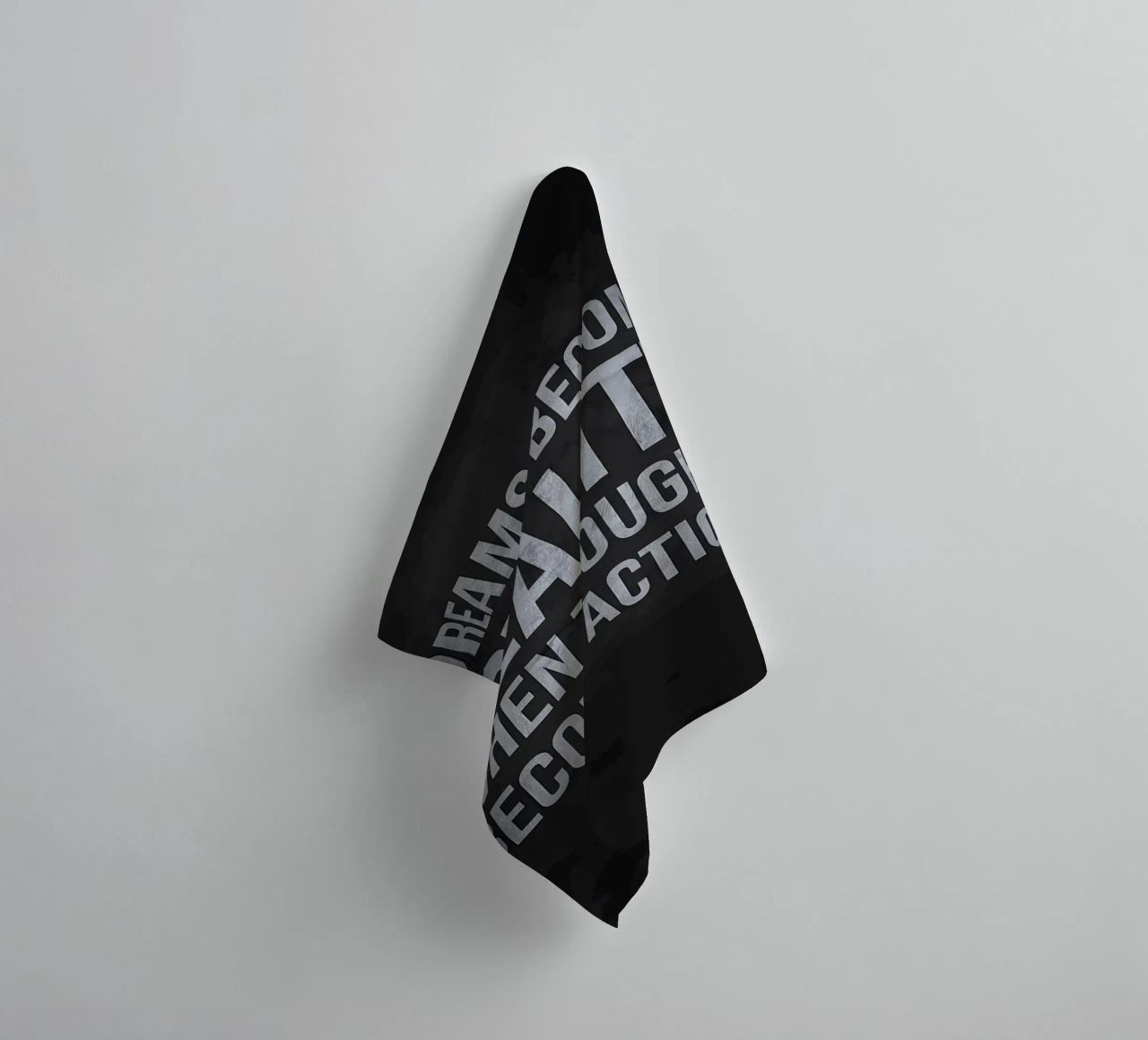 Dreams vs Action vs Hustle towel by Bassy